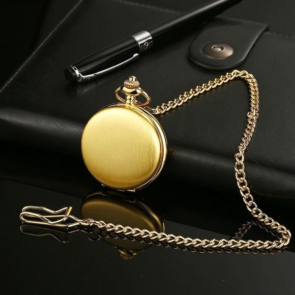 Retro Smooth Men Pocket Watch with Chain - Image 12