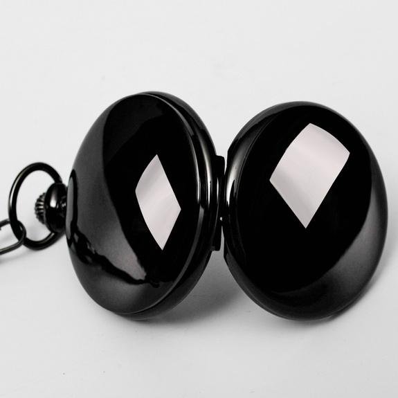 Retro Smooth Men Pocket Watch with Chain - Image 3