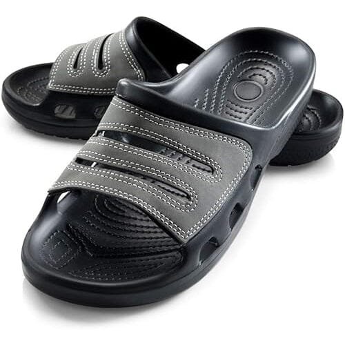 Roxoni Men Sandals Shower Slides for Men Open Toe Slip-On Men Slippers - Image 6
