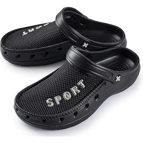 Roxoni Men's Rubber Sport Clogs with Breathable Mesh Upper