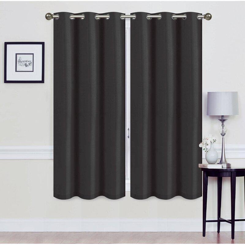 Set of 2: Foam-Backed Blackout Grommet Curtain Panel - Image 2