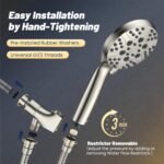 High Pressure 8-Mode Handheld Shower Head  with 80" Extra Long Stainless Steel Hose - Image 7