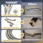 High Pressure 8-Mode Handheld Shower Head  with 80" Extra Long Stainless Steel Hose - Image 8