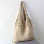 Simple Retro Hollow Crochet Bag - Image 2