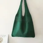 Simple Retro Hollow Crochet Bag - Image 11