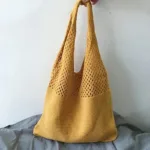 Simple Retro Hollow Crochet Bag - Image 5