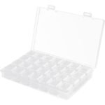Small 28 Grids Diamond Box Clear Plastic Jewelry Craft Storage Container - Image 2
