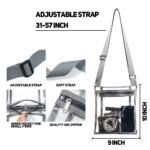 Stadium Approved Clear Crossbody Bag Purse with Adjustable Strap - Image 4