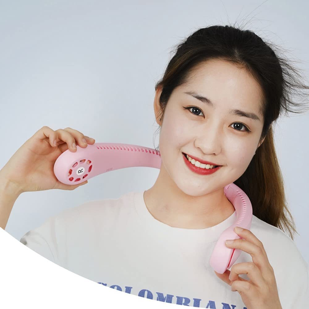 Staright Portable Hanging Neck Fan & Music Player Hands-Free Bladeless Fan - Image 10