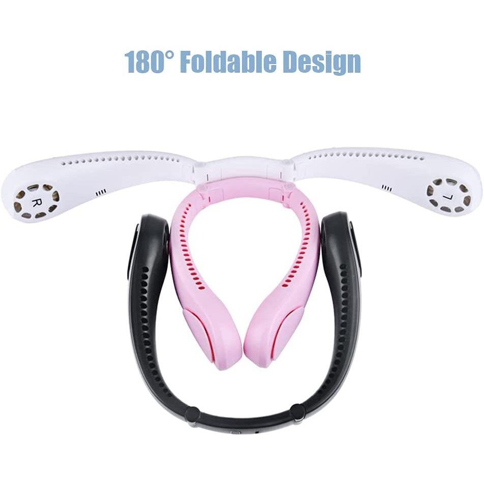 Staright Portable Hanging Neck Fan & Music Player Hands-Free Bladeless Fan - Image 5