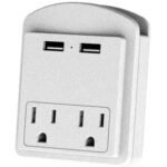 Surge Protector 2 Wall Outlets and 2 USB Ports - Image 3