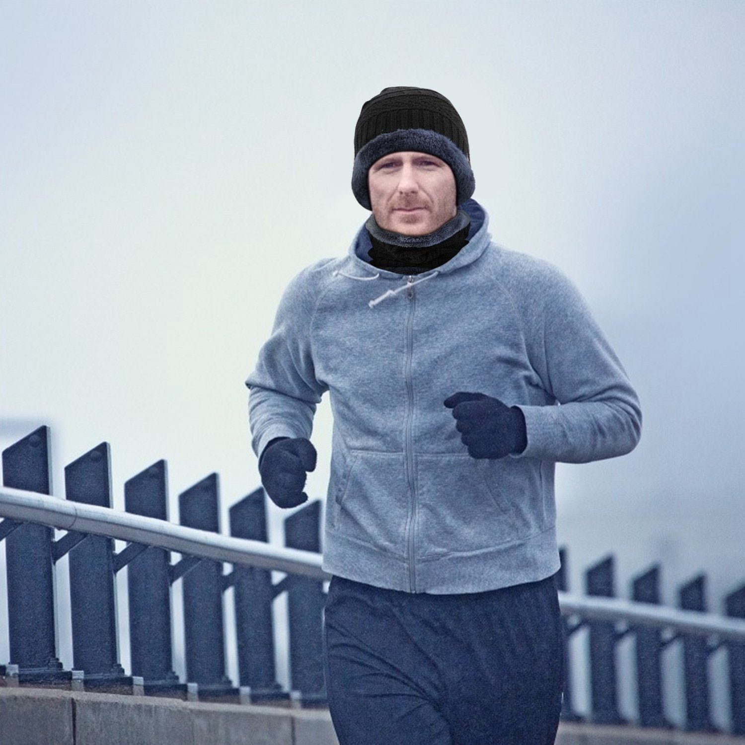 Unisex Winter Beanie Hat Scarf Set - Image 17