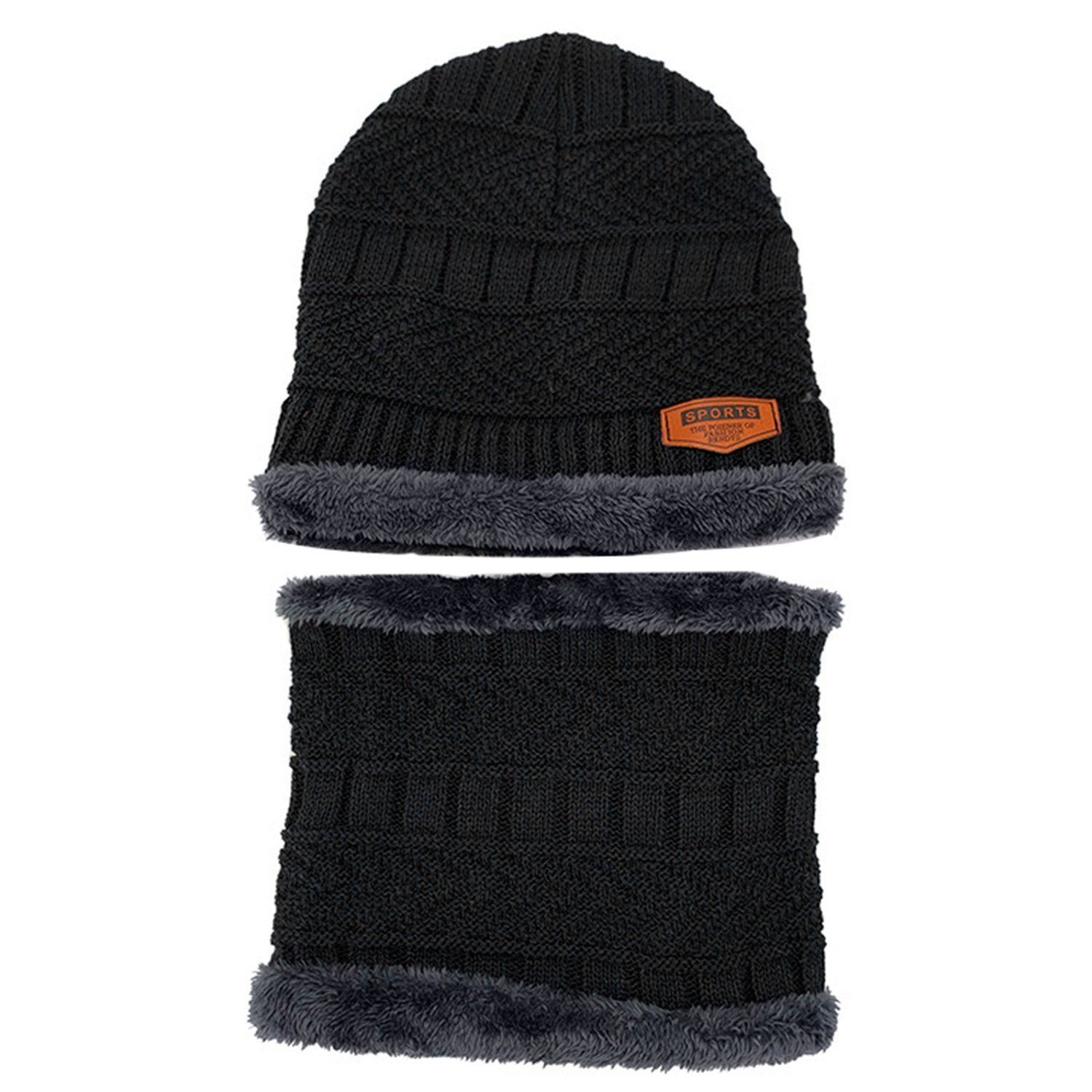 Unisex Winter Beanie Hat Scarf Set - Image 3