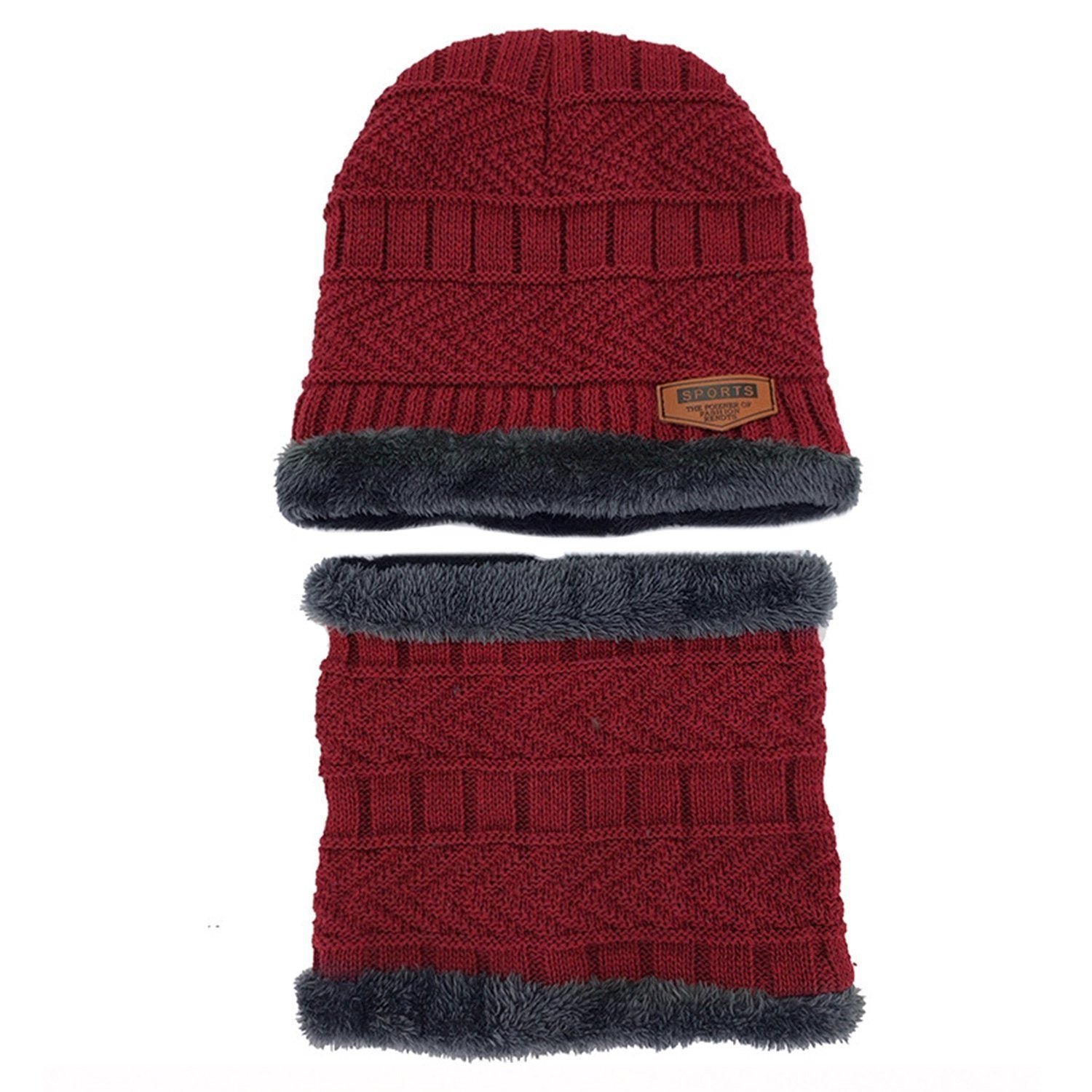 Unisex Winter Beanie Hat Scarf Set - Image 7