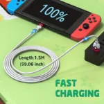 USB C Charging Cable For Nintendo Switch - Image 3