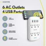 Wall Plate Power USB Outlet 6 Outlet & 4 USB Port - Image 5