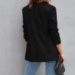 Women's Blazer Warm Breathable Outdoor Office Street Pocket Single Breasted Turndown - Image 3