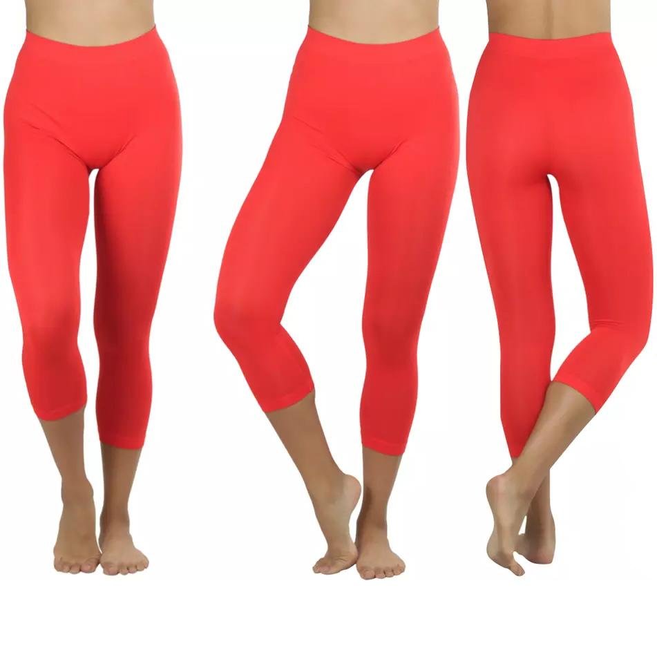 Women's Capri Seamless Lightweight Stretch Leggings - Image 9