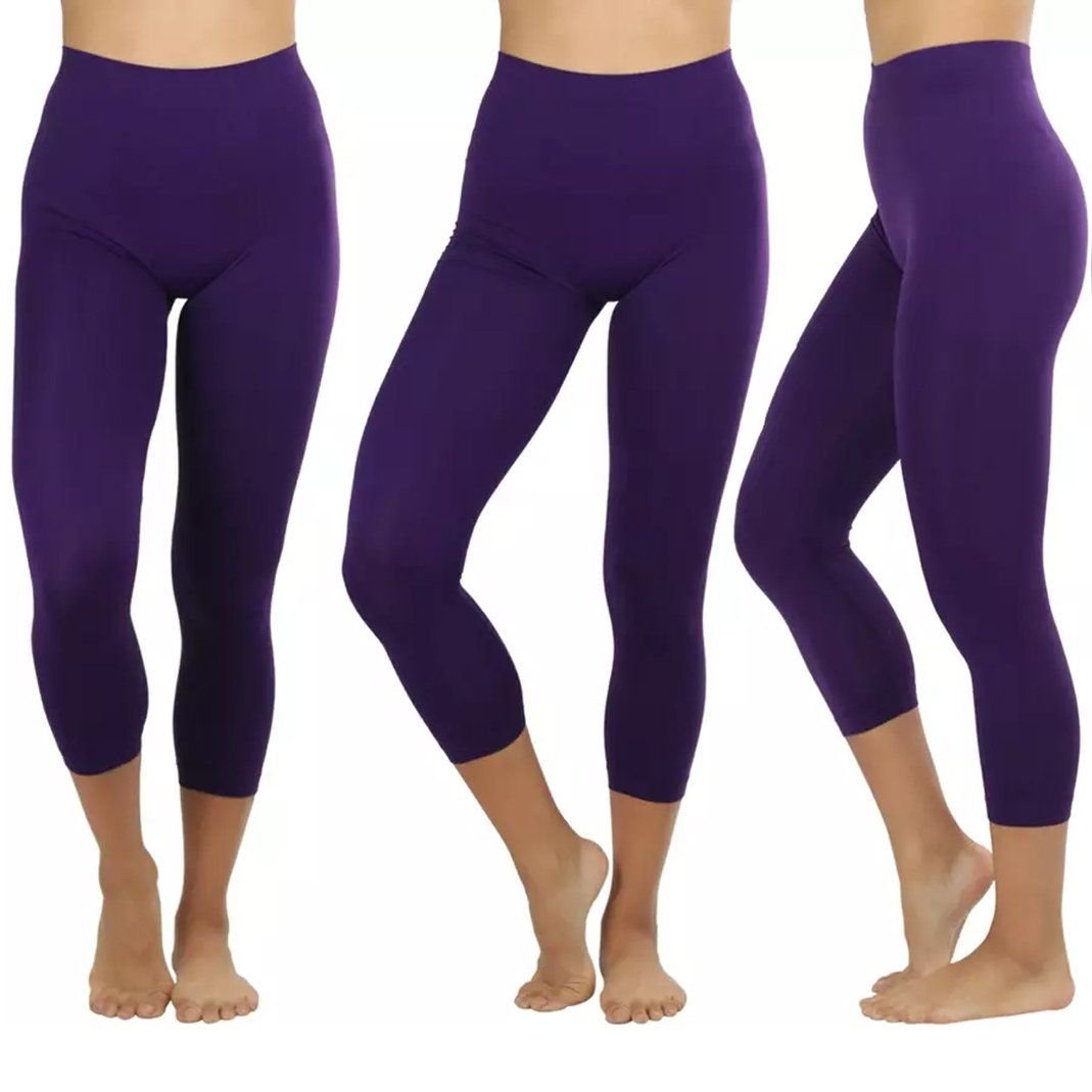 Women's Capri Seamless Lightweight Stretch Leggings - Image 14