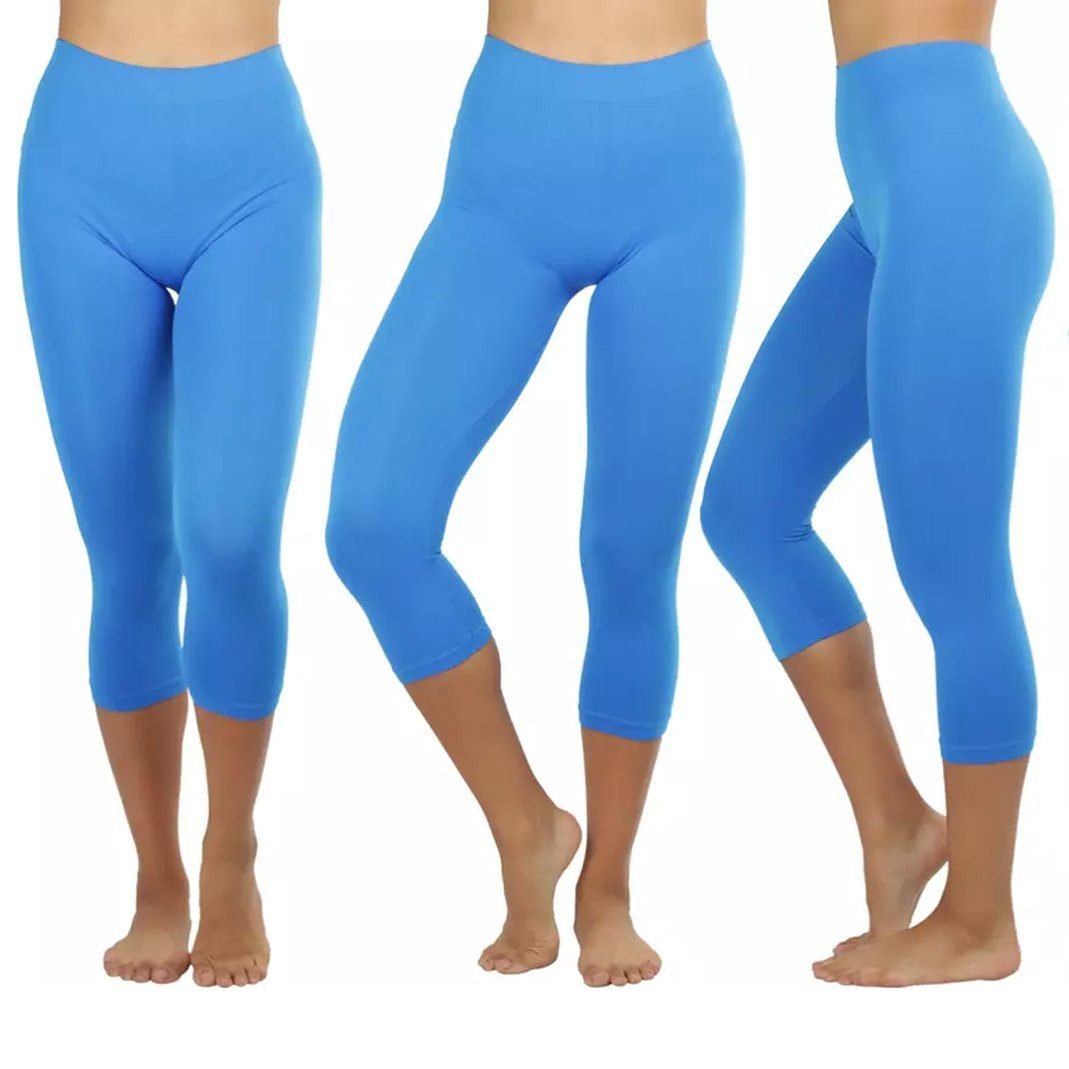 Women's Capri Seamless Lightweight Stretch Leggings - Image 17