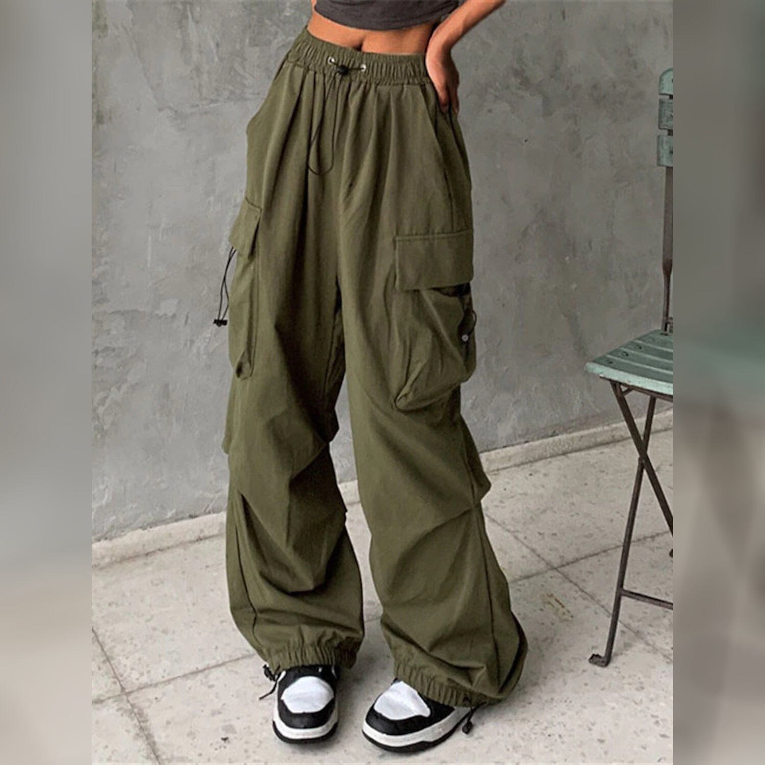 Women's Cargo Baggy Pants High Waist - Image 4