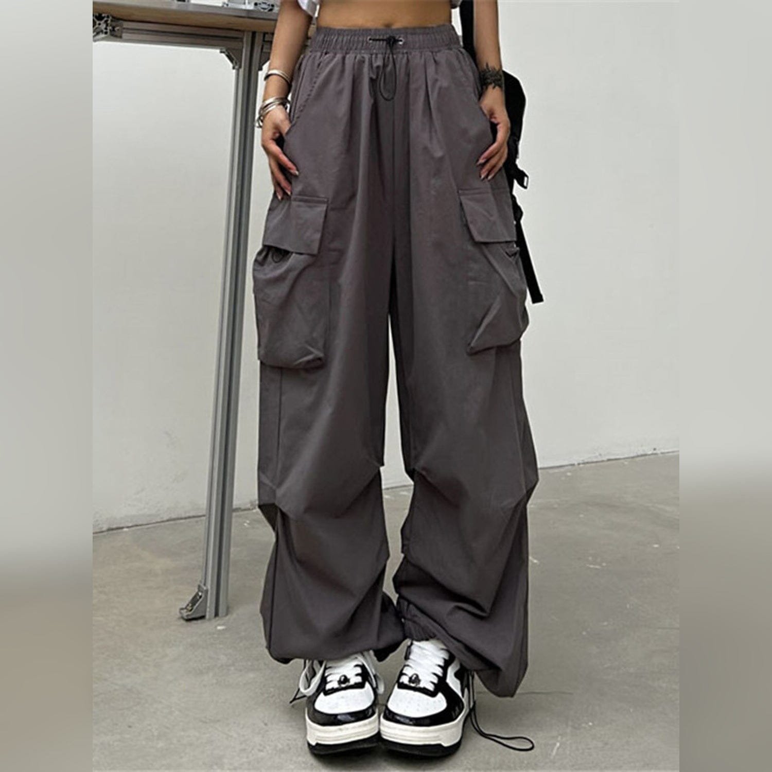 Women's Cargo Baggy Pants High Waist - Image 6
