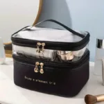 Women's Double Layer Makeup Bag - Image 2