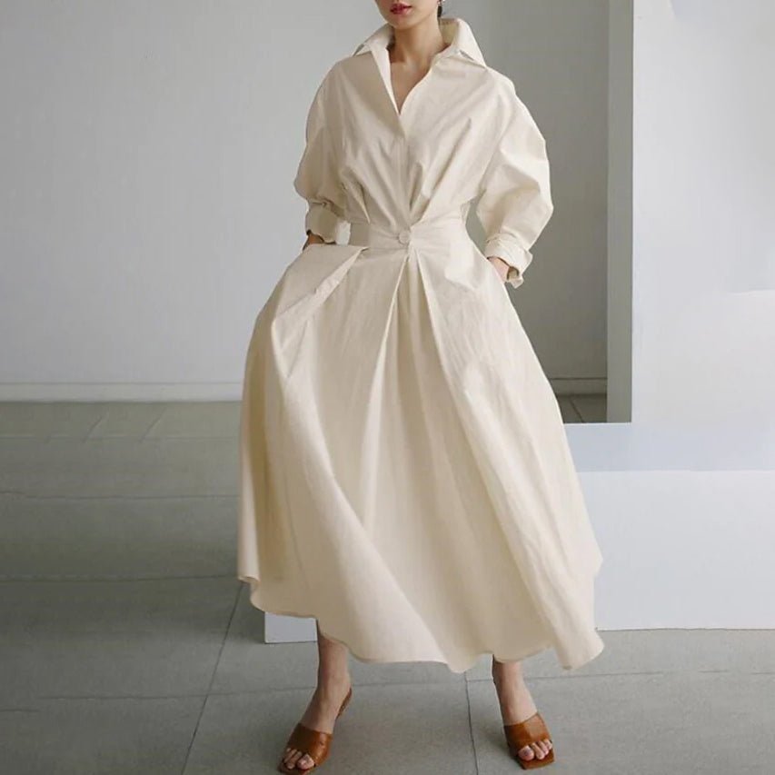 Women's Long Linen Dress Shirt