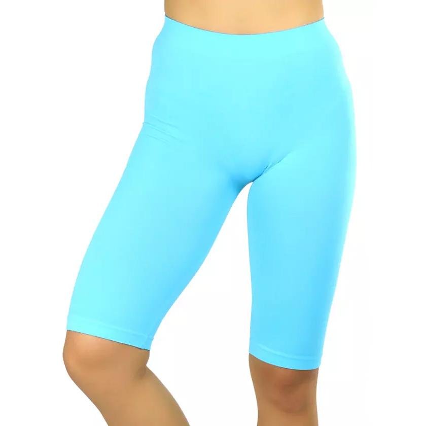 Women's Nylon Above Knee-Length Legging Shorts - Image 3