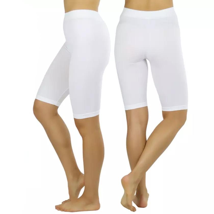 Women's Nylon Above Knee-Length Legging Shorts - Image 16