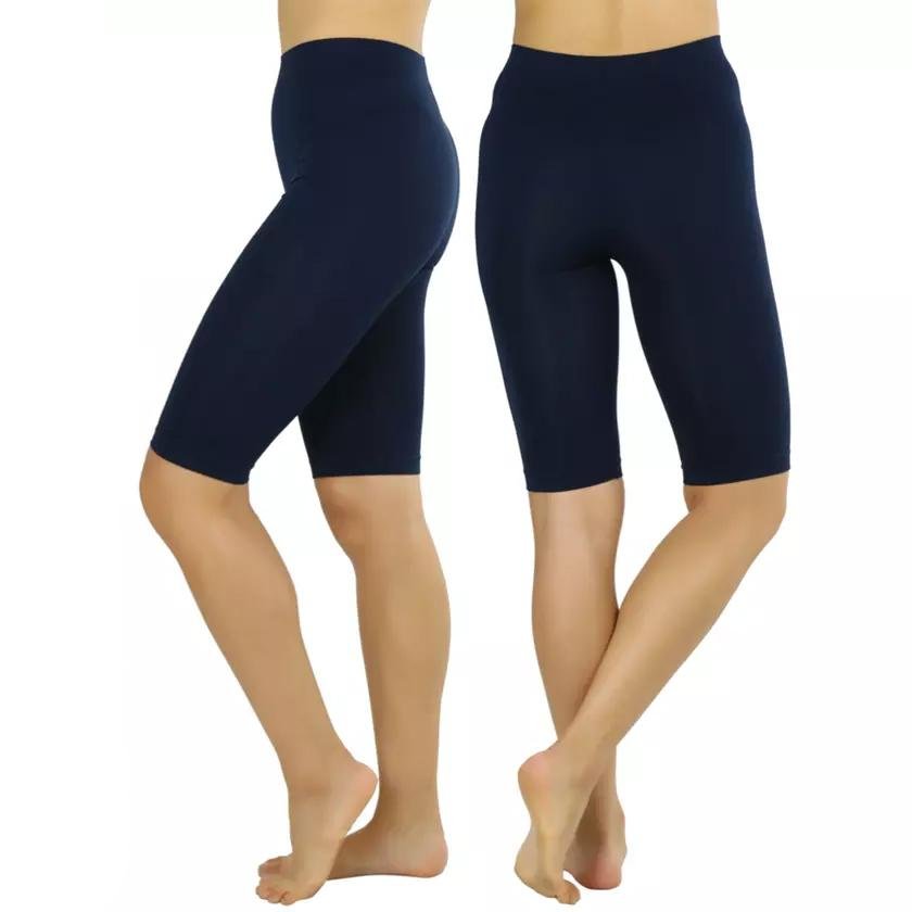 Women's Nylon Above Knee-Length Legging Shorts - Image 12