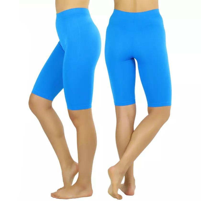 Women's Nylon Above Knee-Length Legging Shorts - Image 14