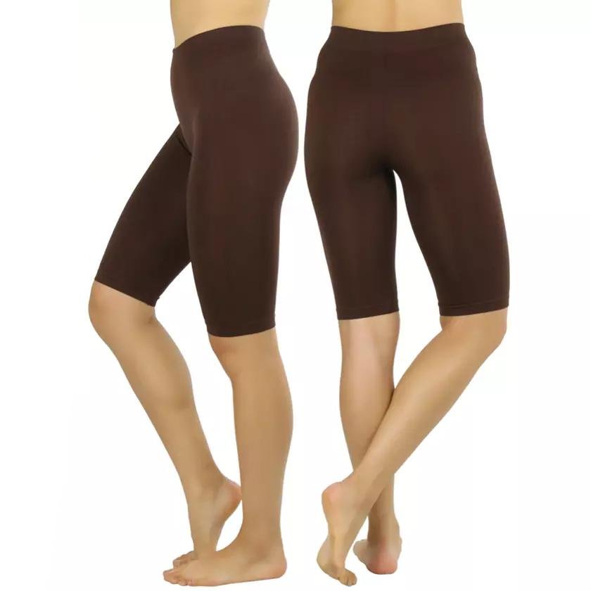 Women's Nylon Above Knee-Length Legging Shorts - Image 6