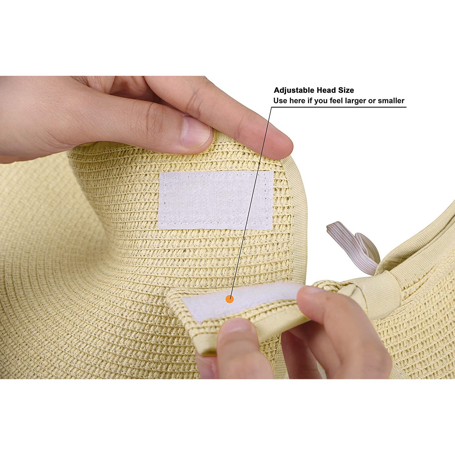 Women's Wide Brim Roll-up Straw Sun Hat Sun Visor - Image 9