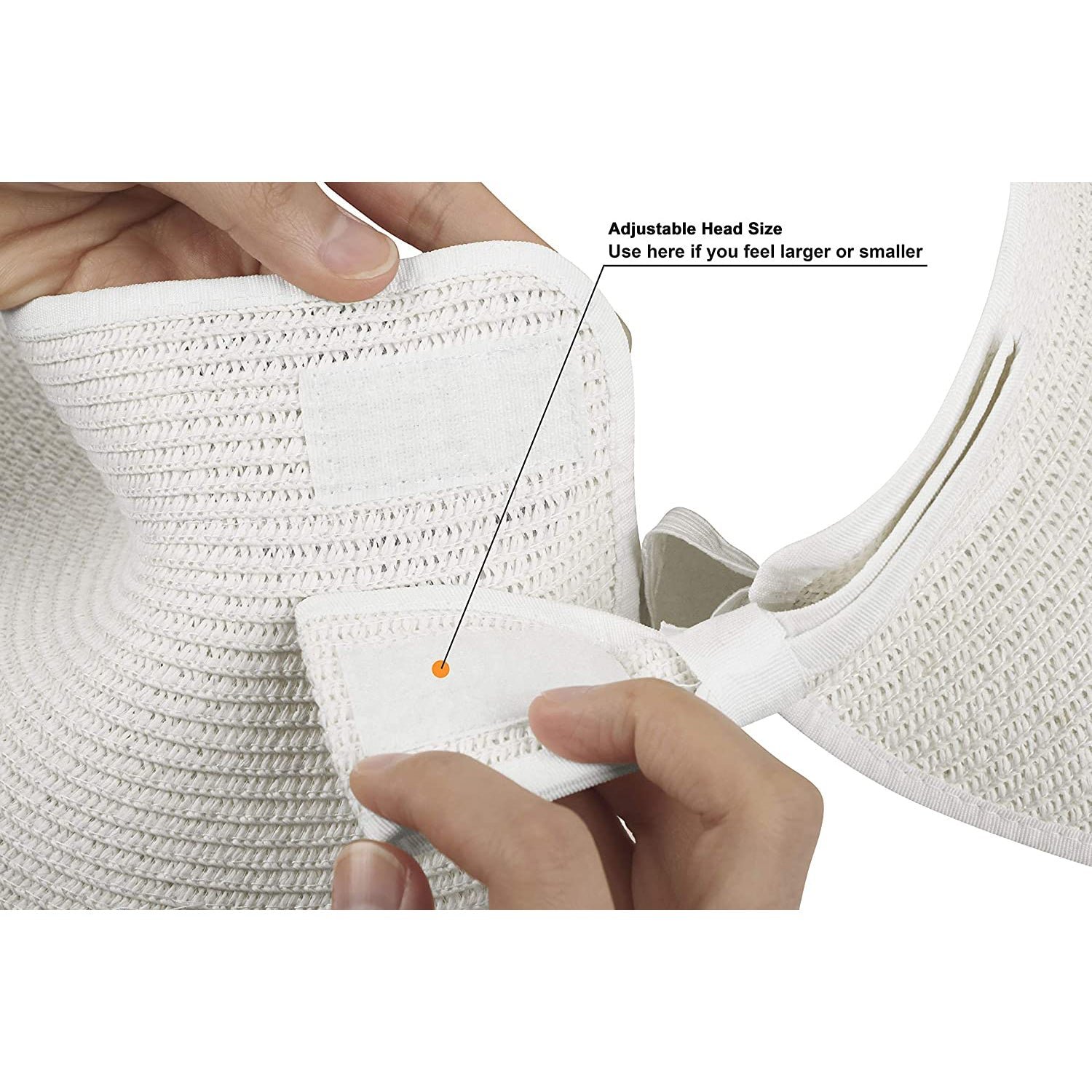 Women's Wide Brim Roll-up Straw Sun Hat Sun Visor - Image 32