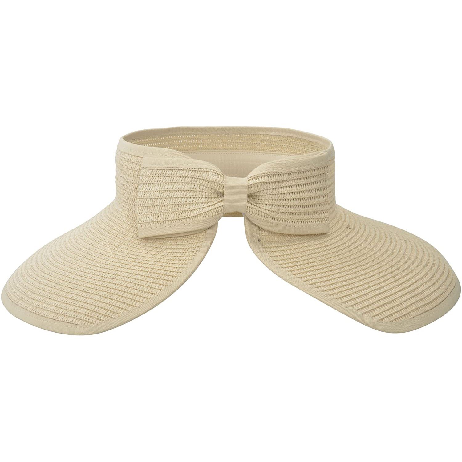 Women's Wide Brim Roll-up Straw Sun Hat Sun Visor - Image 7