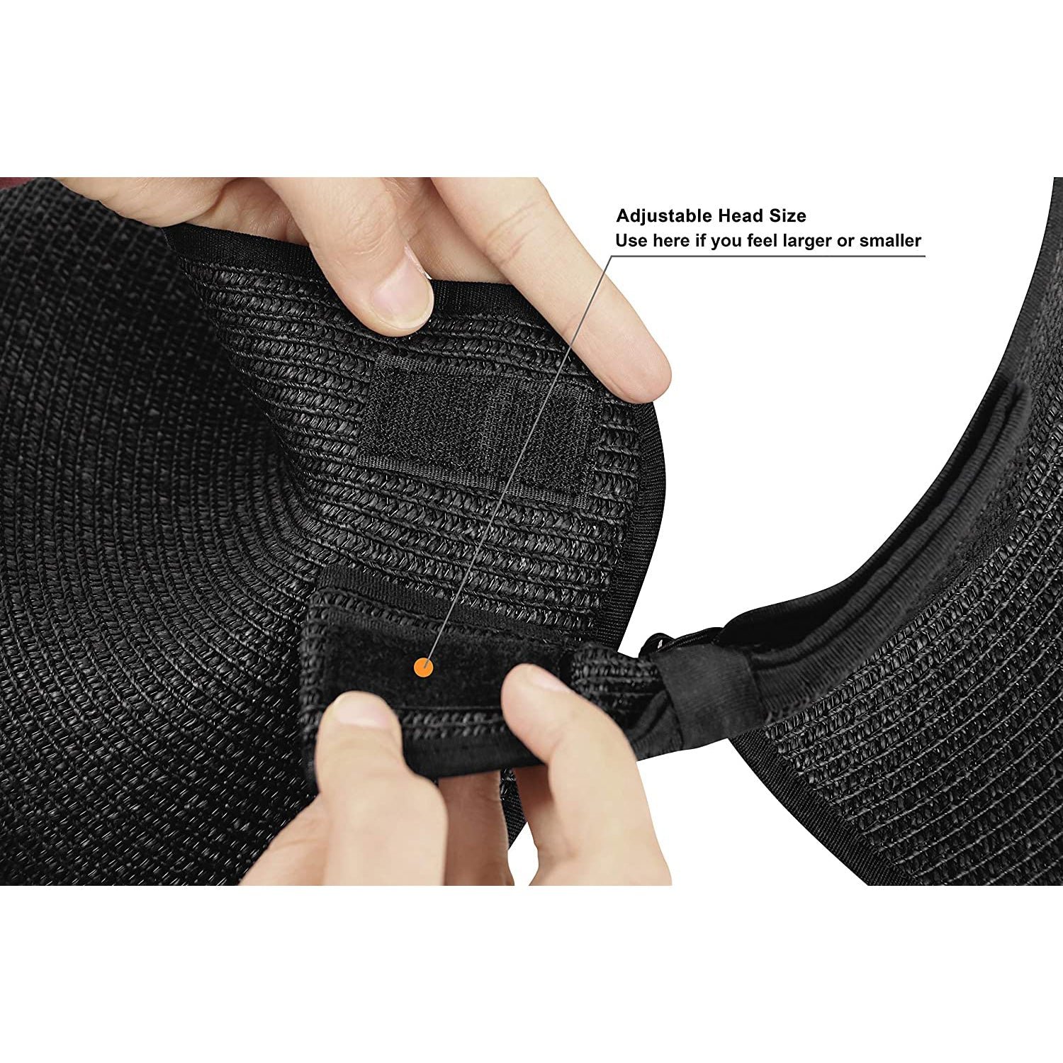 Women's Wide Brim Roll-up Straw Sun Hat Sun Visor - Image 15