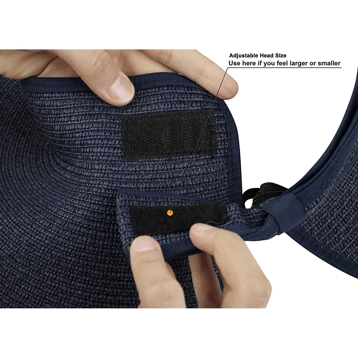 Women's Wide Brim Roll-up Straw Sun Hat Sun Visor - Image 21