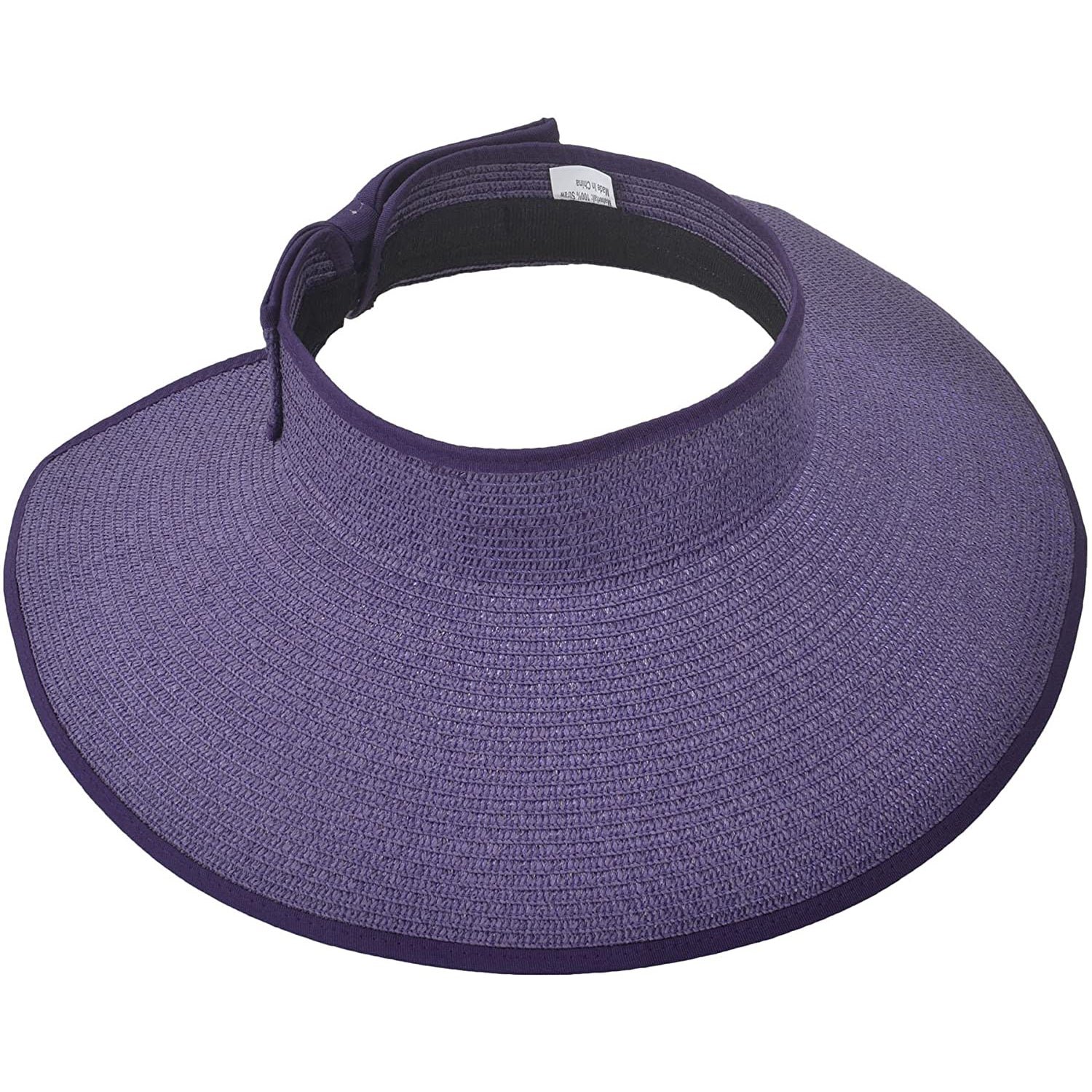 Women's Wide Brim Roll-up Straw Sun Hat Sun Visor - Image 23