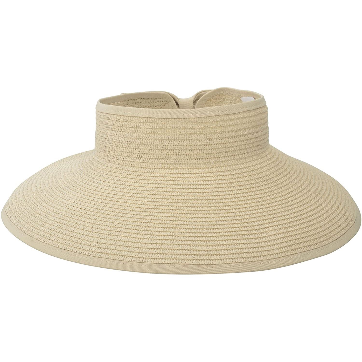 Women's Wide Brim Roll-up Straw Sun Hat Sun Visor - Image 6