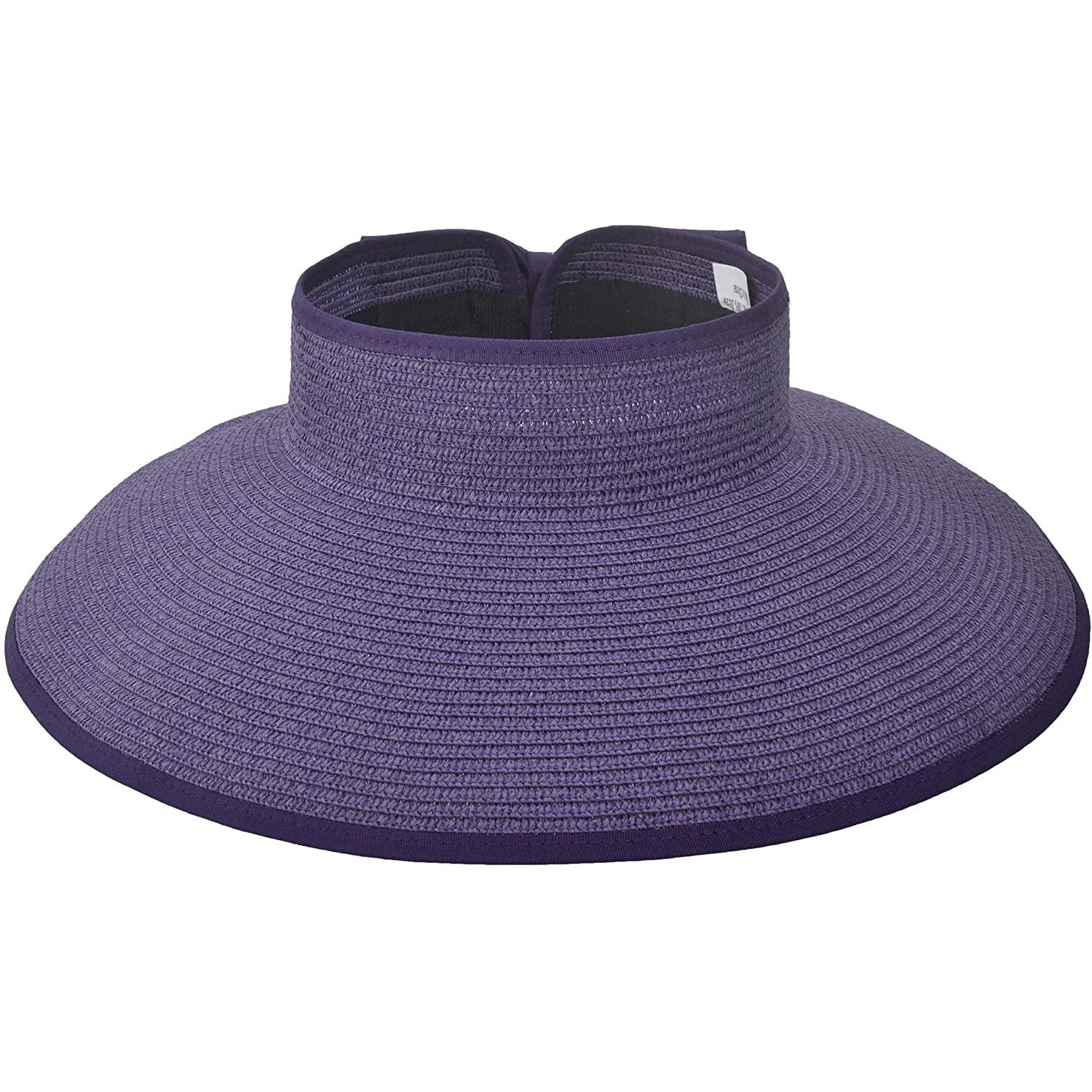Women's Wide Brim Roll-up Straw Sun Hat Sun Visor - Image 22