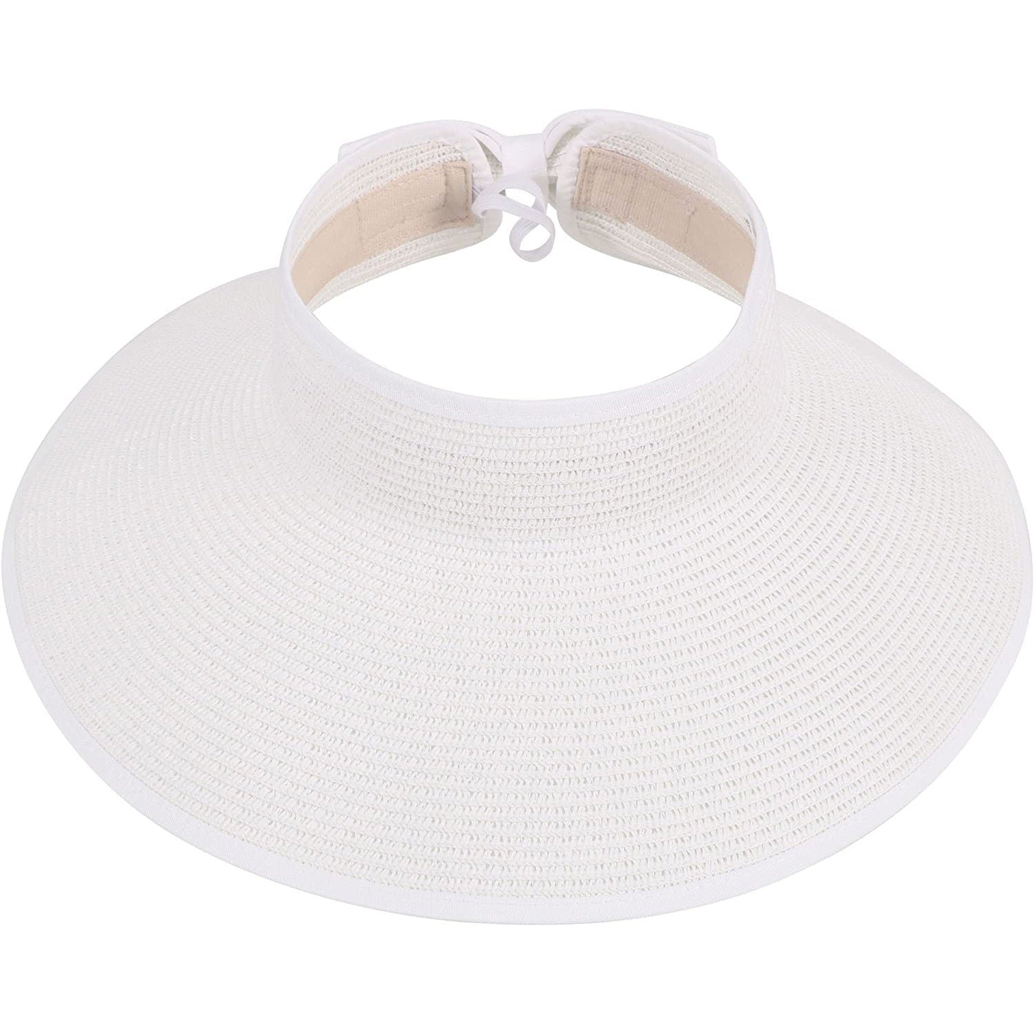 Women's Wide Brim Roll-up Straw Sun Hat Sun Visor - Image 27