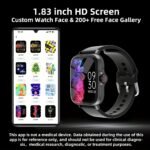 Waterproof Smart Watch, 1.83'' Full Touch Screen Display With Message, Answer Make Call Smartwatch Sleep Monitoring, Sports Pedometer, Information Alerts, For IPhoneu002FAndroid Phones, Smartbands Fitness Watch For Womenu002FMen Friend Gift, Birthday Gift - Image 16