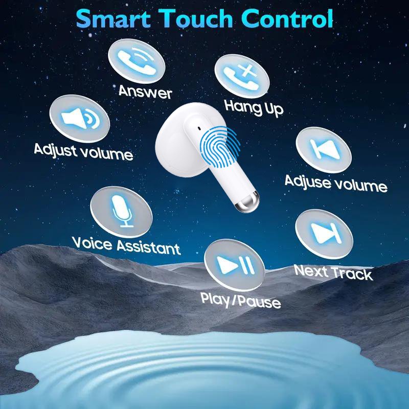 Wireless Earphones, TWS Stereo Sport Headset USB-C Fast Charging, Suitable For Androidu002FiOS(Gift Magnetic Holders) - Image 7