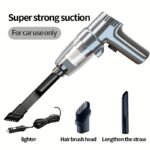Mini Car Vacuum Cleaner - Super Strong High-Power Suction, Dry & Wet Dual-Purpose, Multi-Functional, Portable, Handheld, Compact Design for Small Sedans - Easy to Use and Store - Image 9