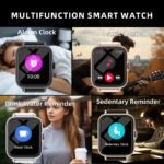 Waterproof Smart Watch, 1.83'' Full Touch Screen Display With Message, Answer Make Call Smartwatch Sleep Monitoring, Sports Pedometer, Information Alerts, For IPhoneu002FAndroid Phones, Smartbands Fitness Watch For Womenu002FMen Friend Gift, Birthday Gift - Image 12