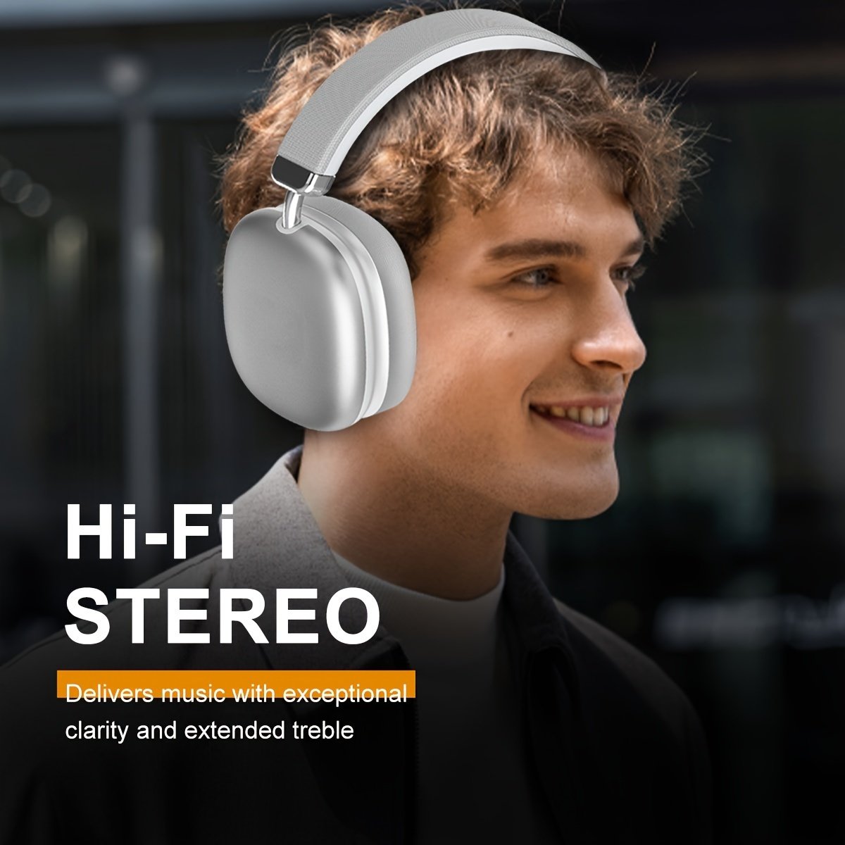 Wireless Active Noise Cancelling Headphones - Rich Bass, Crystal-Clear Calls, Compatible with All iOS and Android Devices - Image 3