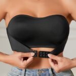 Women's Lingerie and Everyday Underwear,Wireless Comfort Bandeau Bra - Soft, Seamless, Strapless, Non-Padded, Front Buckle Closure