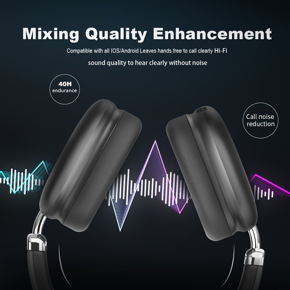 Wireless Active Noise Cancelling Headphones - Rich Bass, Crystal-Clear Calls, Compatible with All iOS and Android Devices - Image 14