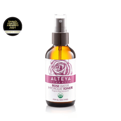 Bulgarian Organic Rose Water Glass Spray – Hydrating Face Mist